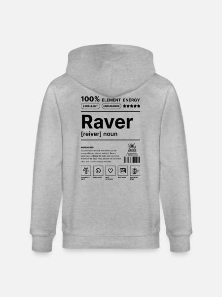 Raver Lifestyle - Stanley/Stella CULTIVATOR  Unisex Organic Hooded Jacket - heather grey