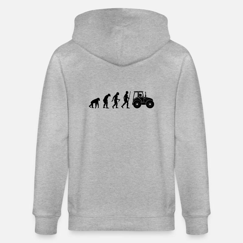 Traktor Evolution Farmer - Stanley/Stella Unisex Bio-Kapuzenjacke CULTIVATOR  - Grau meliert