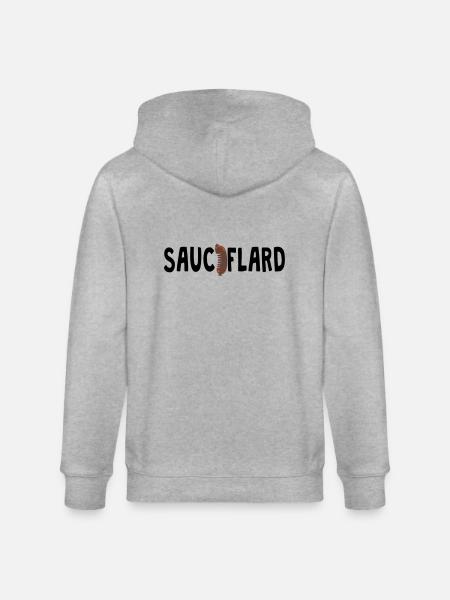 sauciflard saucisson mot 1202 - Veste à capuche bio CULTIVATOR Stanley/Stella Unisexe - gris chiné