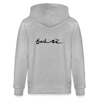 Beach Lifestyle - Stanley/Stella Unisex Bio-Kapuzenjacke CULTIVATOR  - Grau meliert - Hinten - Luana (180cm)