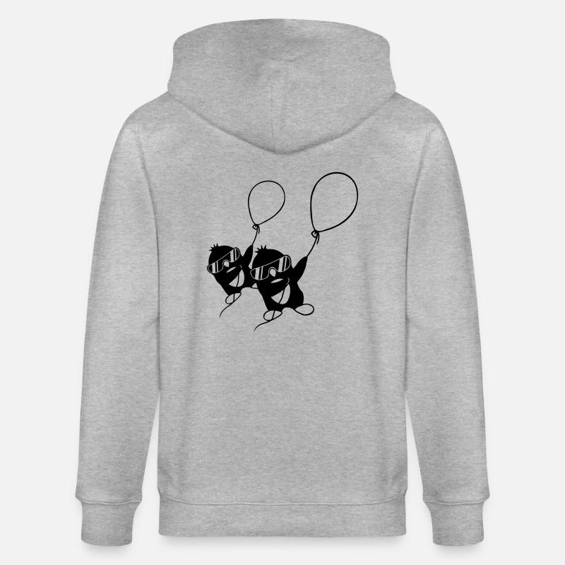 Amis Pingouins s’envolent - Veste à capuche bio CULTIVATOR Stanley/Stella Unisexe - gris chiné