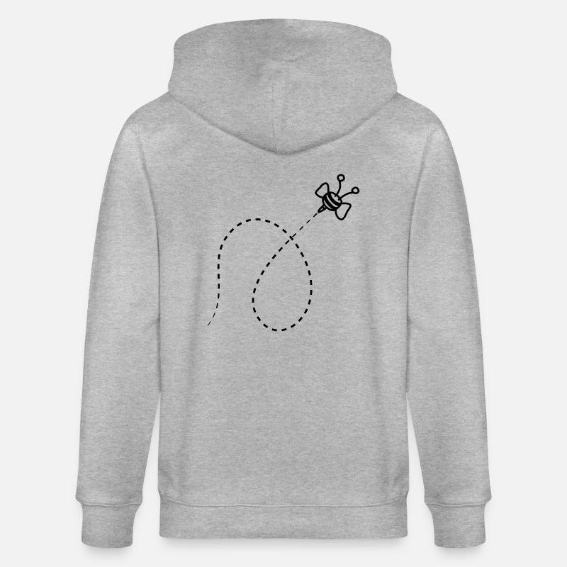 Ligne Dashed Bee - Veste à capuche bio CULTIVATOR Stanley/Stella Unisexe - gris chiné