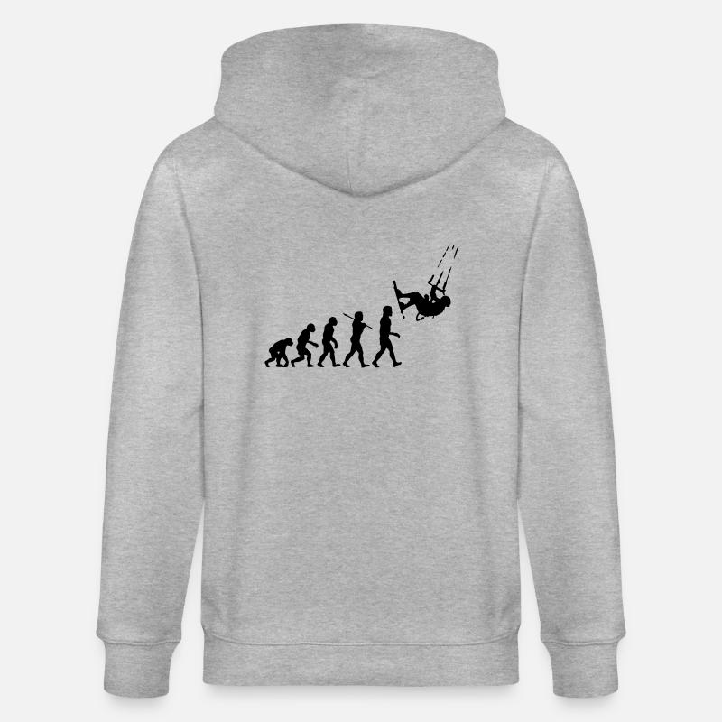 Kitesurf Evolution - Stanley/Stella CULTIVATOR  Unisex Organic Hooded Jacket - heather grey