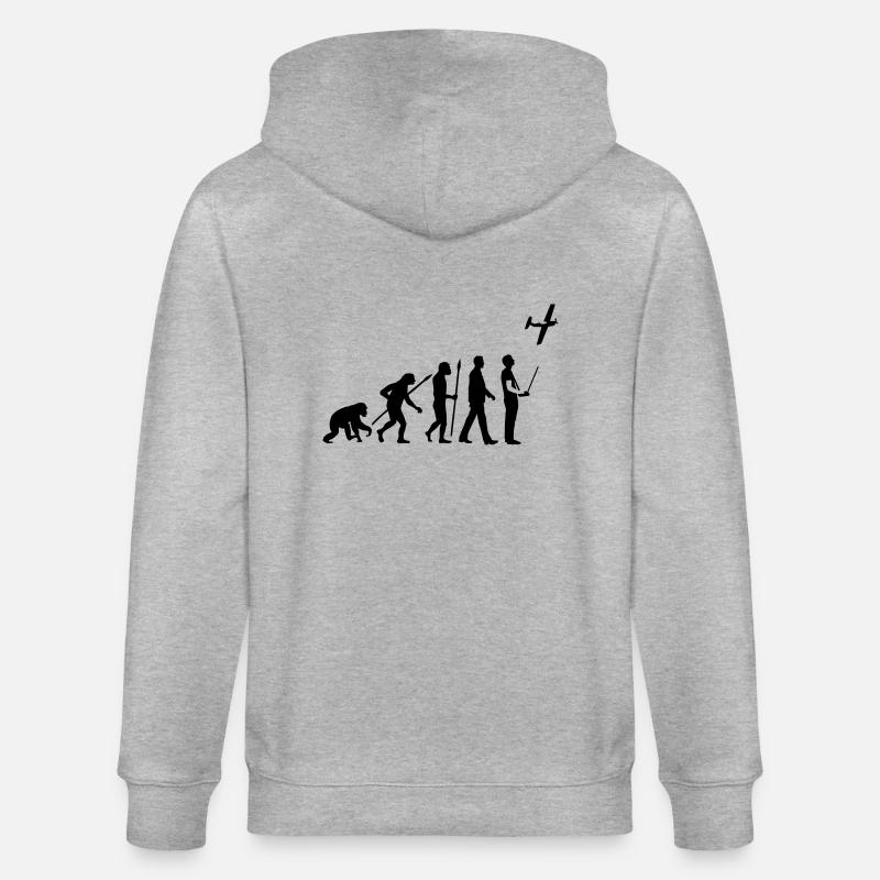 evolution_modellflieger_b_1c - Veste à capuche bio CULTIVATOR Stanley/Stella Unisexe - gris chiné