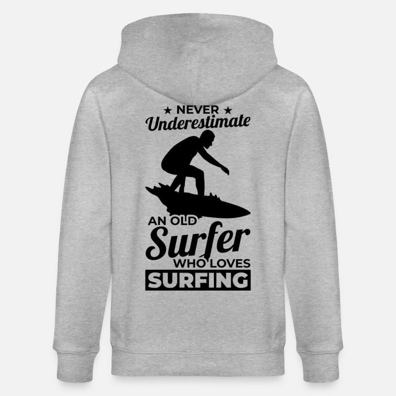 Surfeur Papi - Veste à capuche bio CULTIVATOR Stanley/Stella Unisexe - gris chiné