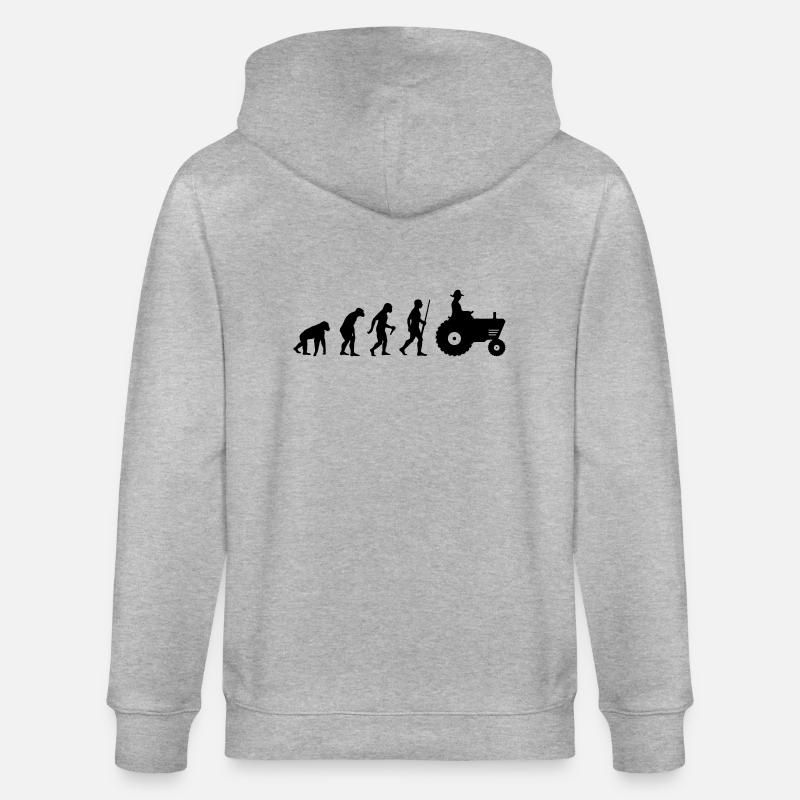 Farmer Evolution - Stanley/Stella Unisex Bio-Kapuzenjacke CULTIVATOR  - Grau meliert