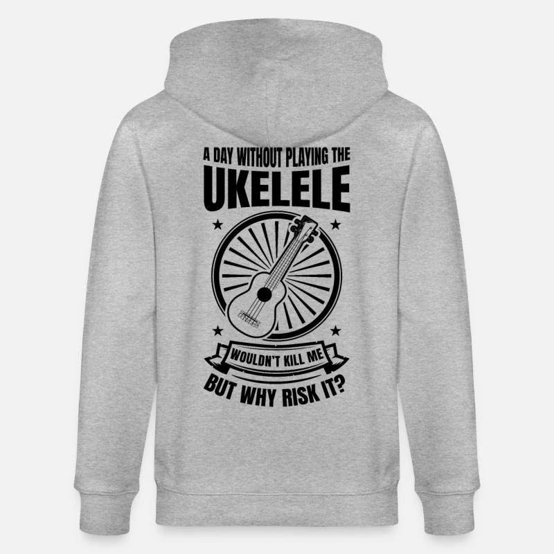 Blague de professeur de ukulélé - Veste à capuche bio CULTIVATOR Stanley/Stella Unisexe - gris chiné