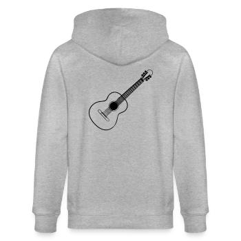 Gitarre Akustik Musik - Stanley/Stella Unisex Bio-Kapuzenjacke CULTIVATOR  - Grau meliert - Hinten - Luana (180cm)
