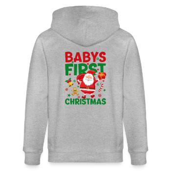 Le premier Père Noël de Noël de bébé - Veste à capuche bio CULTIVATOR Stanley/Stella Unisexe - gris chiné - Dos - Luana (180cm)