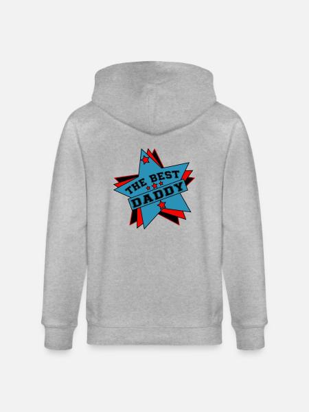 THE BEST DADDY - Stanley/Stella CULTIVATOR Unisex Organic Hooded Jacket - heather grey