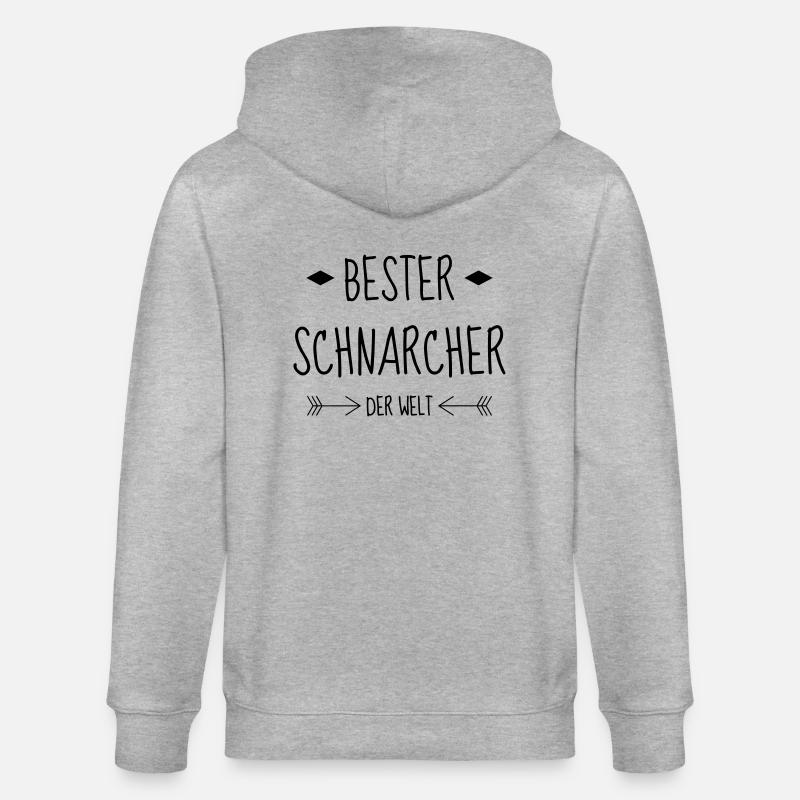 Schnarchen / Schnarcher / Schlaf / Schnarcherin - Stanley/Stella Unisex Bio-Kapuzenjacke CULTIVATOR  - Grau meliert