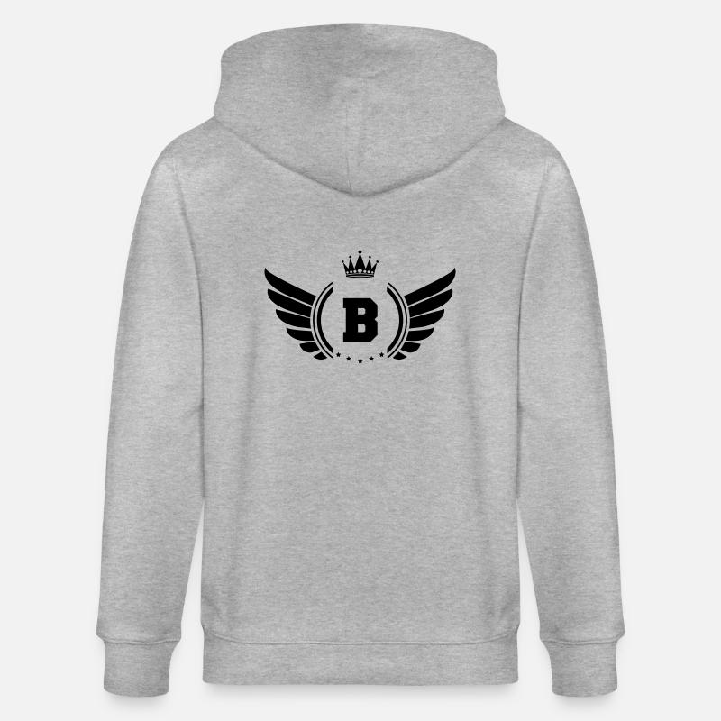 wappen B - Stanley/Stella Unisex Bio-Kapuzenjacke CULTIVATOR  - Grau meliert