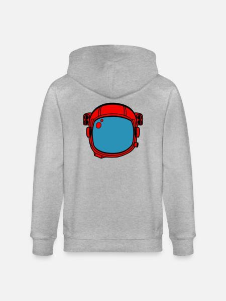 Astronaut Helmet - Stanley/Stella CULTIVATOR  Unisex Organic Hooded Jacket - heather grey