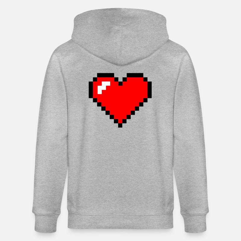 herzpixel - Stanley/Stella Unisex Bio-Kapuzenjacke CULTIVATOR - Grau meliert