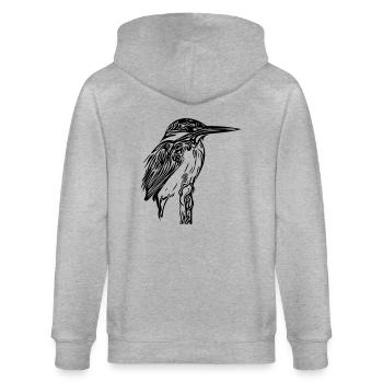 Eisvogel - Stanley/Stella Unisex Bio-Kapuzenjacke CULTIVATOR  - Grau meliert - Hinten - Luana (180cm)