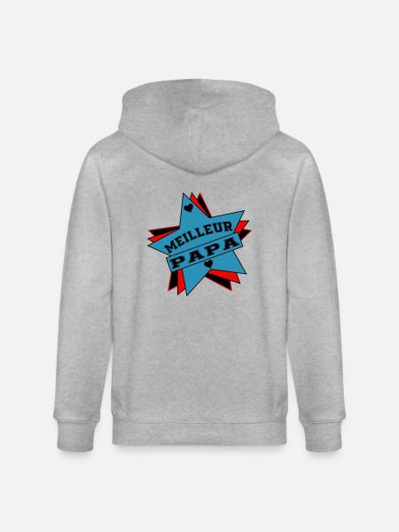 Best Dad - Stanley/Stella CULTIVATOR  Unisex Organic Hooded Jacket - heather grey