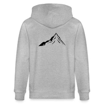 Mountain, Hiking Nature, Berge, Alpen - Veste à capuche bio CULTIVATOR Stanley/Stella Unisexe - gris chiné - Dos - Luana (180cm)
