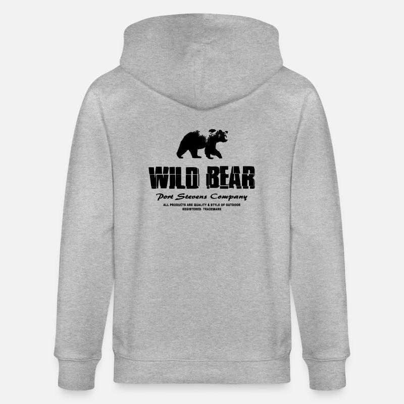 Wild Bear - Stanley/Stella Unisex Bio-Kapuzenjacke CULTIVATOR  - Grau meliert