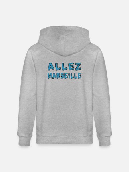 Allez marseille - Stanley/Stella CULTIVATOR  Unisex Organic Hooded Jacket - heather grey