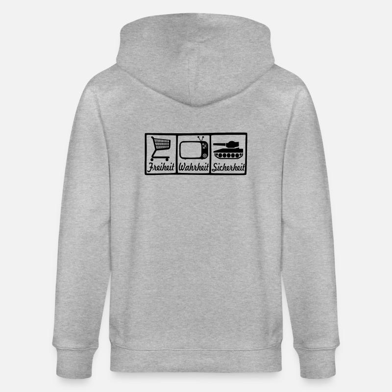 liberté véritable sécurité - Veste à capuche bio CULTIVATOR Stanley/Stella Unisexe - gris chiné