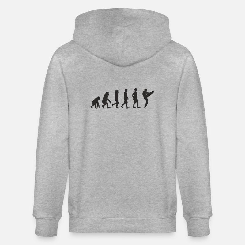 Evolution Karate - Veste à capuche bio CULTIVATOR Stanley/Stella Unisexe - gris chiné