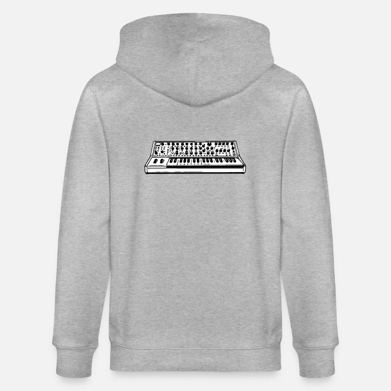 Analoger Synthesizer - Stanley/Stella Unisex Bio-Kapuzenjacke CULTIVATOR  - Grau meliert