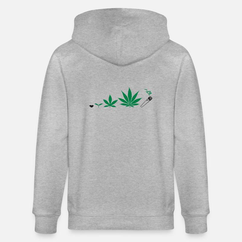 Cannabis development - Veste à capuche bio CULTIVATOR Stanley/Stella Unisexe - gris chiné