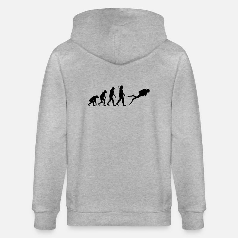 Evolution Tauchen - Stanley/Stella Unisex Bio-Kapuzenjacke CULTIVATOR  - Grau meliert