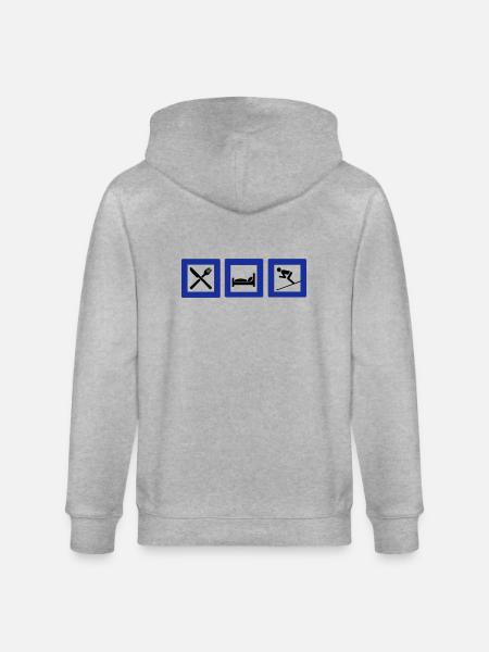 skis - Stanley/Stella CULTIVATOR  Unisex Organic Hooded Jacket - heather grey