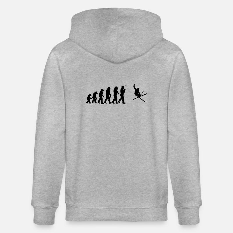 ski evolution - Stanley/Stella CULTIVATOR  Unisex Organic Hooded Jacket - heather grey