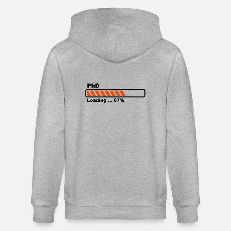 PhD barre loading - Veste à capuche bio CULTIVATOR Stanley/Stella Unisexe - gris chiné