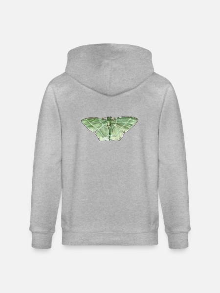 Grünspanner (Nemoria mimosaria) - Stanley/Stella Unisex Bio-Kapuzenjacke CULTIVATOR - Grau meliert
