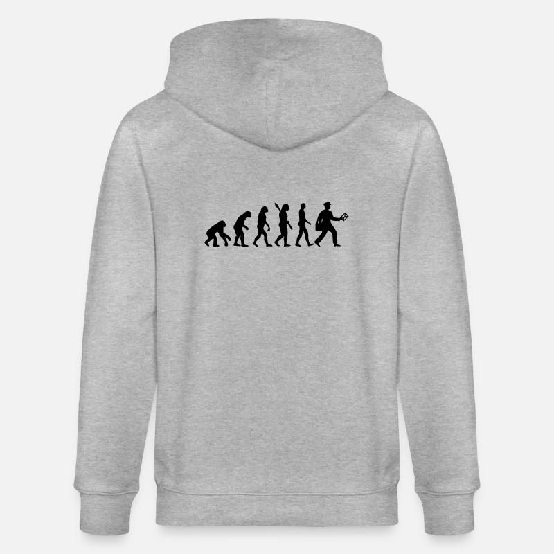 Evolution mailman - Stanley/Stella CULTIVATOR  Unisex Organic Hooded Jacket - heather grey