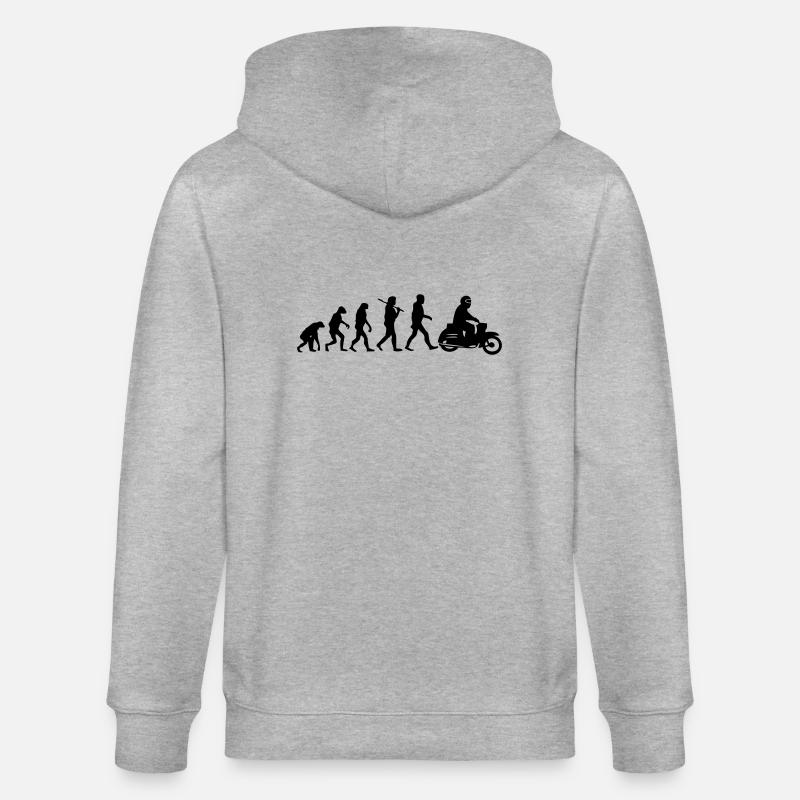 swallow evolution - Stanley/Stella CULTIVATOR  Unisex Organic Hooded Jacket - heather grey