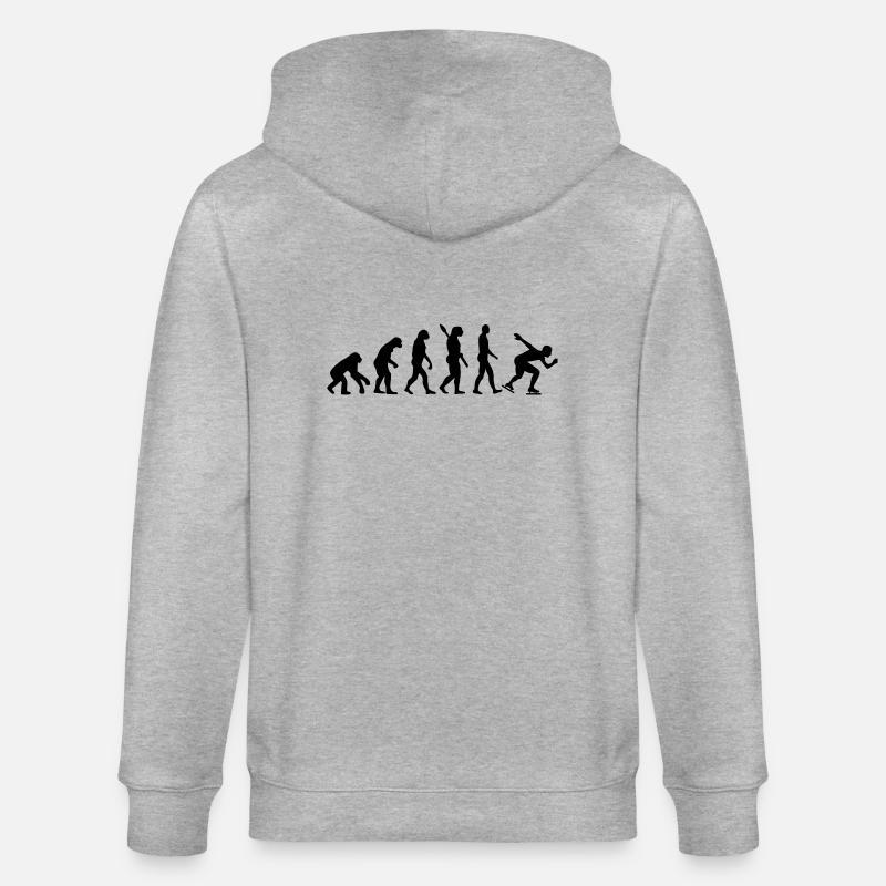 Evolution Speed skating - Stanley/Stella CULTIVATOR  Unisex Organic Hooded Jacket - heather grey