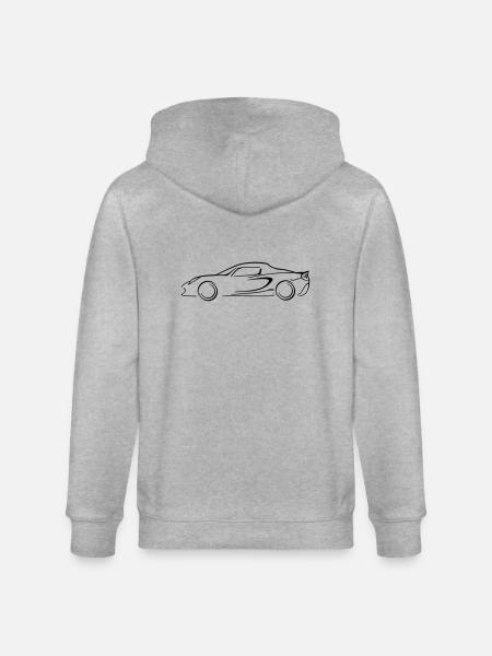 Lotus Elise Silhouette - Stanley/Stella Unisex Bio-Kapuzenjacke CULTIVATOR  - Grau meliert