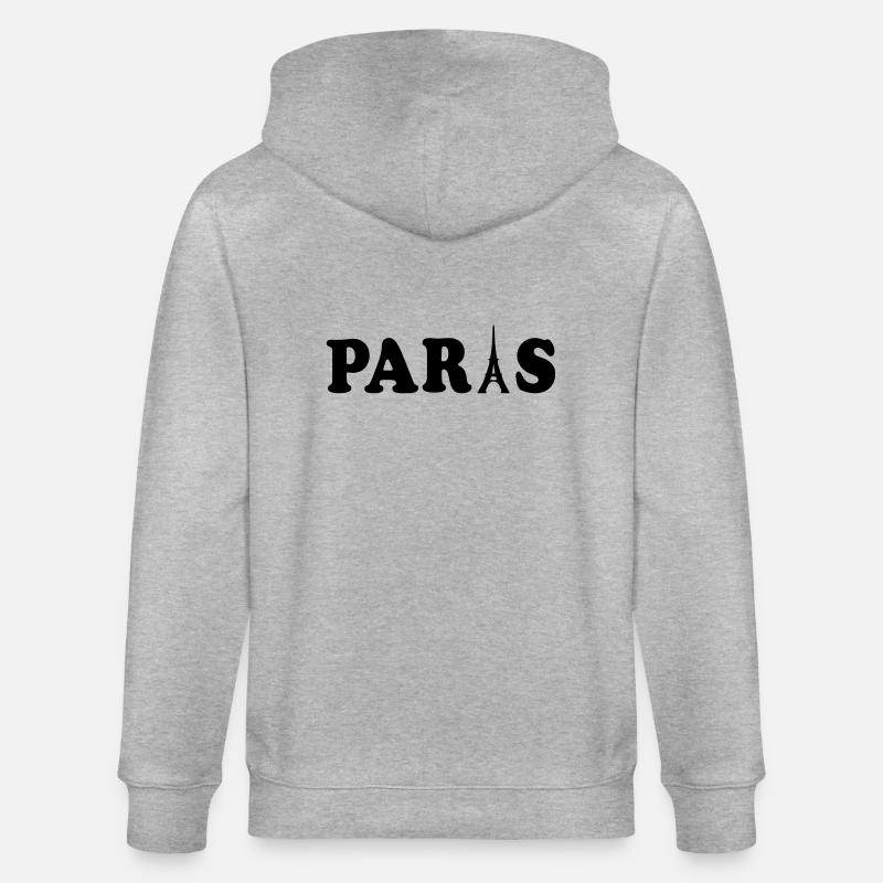 paris Tour Eiffel - Veste à capuche bio CULTIVATOR Stanley/Stella Unisexe - gris chiné