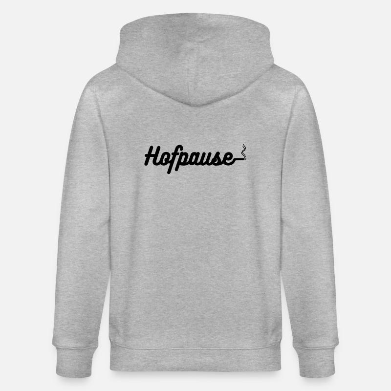Pause Rauchen Hofpause Zigarette - Stanley/Stella Unisex Bio-Kapuzenjacke CULTIVATOR  - Grau meliert
