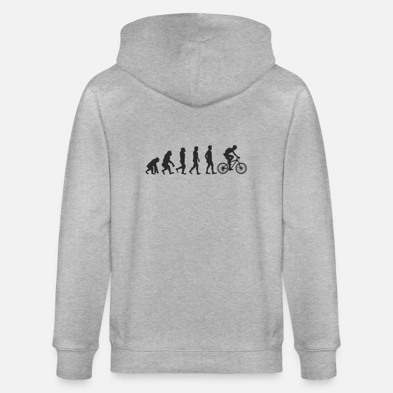 Evolution Bicycle - Stanley/Stella Unisex Bio-Kapuzenjacke CULTIVATOR  - Grau meliert