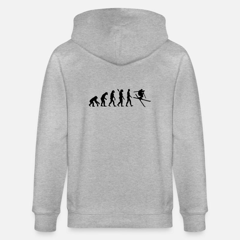 Évolution Ski - Veste à capuche bio CULTIVATOR Stanley/Stella Unisexe - gris chiné