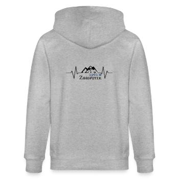 Hauteur Zugspitze Souvenir - Veste à capuche bio CULTIVATOR Stanley/Stella Unisexe - gris chiné - Dos - Luana (180cm)