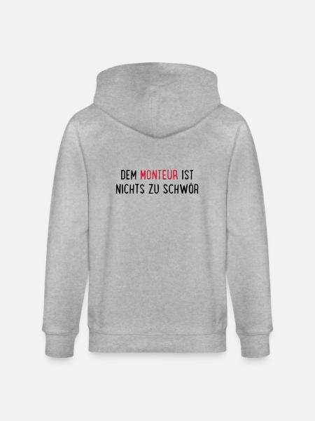 monteur - Stanley/Stella Unisex Bio-Kapuzenjacke CULTIVATOR  - Grau meliert