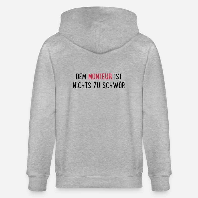 monteur - Stanley/Stella Unisex Bio-Kapuzenjacke CULTIVATOR  - Grau meliert