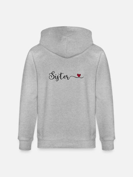 Sister - Stanley/Stella CULTIVATOR Unisex Organic Hooded Jacket - heather grey