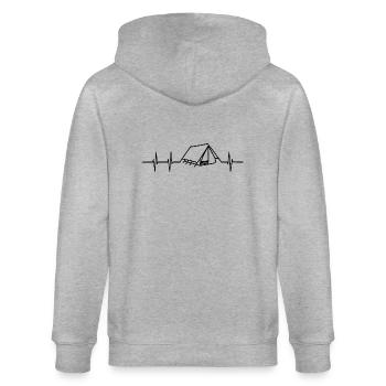 Heartbeat Camping - Stanley/Stella CULTIVATOR  Unisex Organic Hooded Jacket - heather grey - Back - Luana (180cm)