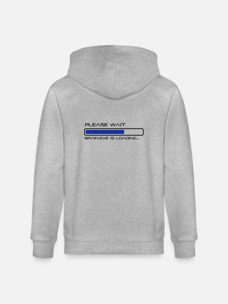 spruch_brain_exe_2 - Stanley/Stella CULTIVATOR  Unisex Organic Hooded Jacket - heather grey