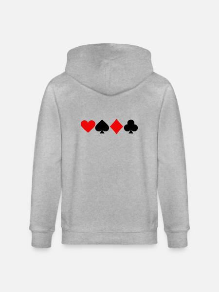 Kartendeck - Stanley/Stella Unisex Bio-Kapuzenjacke CULTIVATOR - Grau meliert
