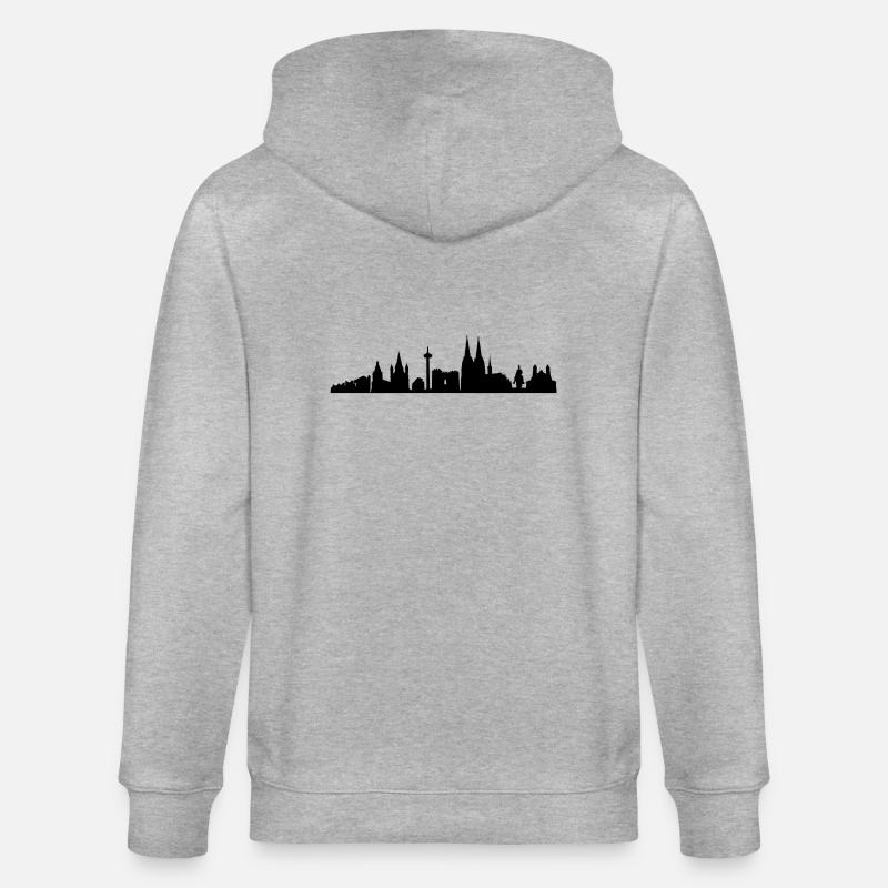 Koeln_Skyline - Veste à capuche bio CULTIVATOR Stanley/Stella Unisexe - gris chiné