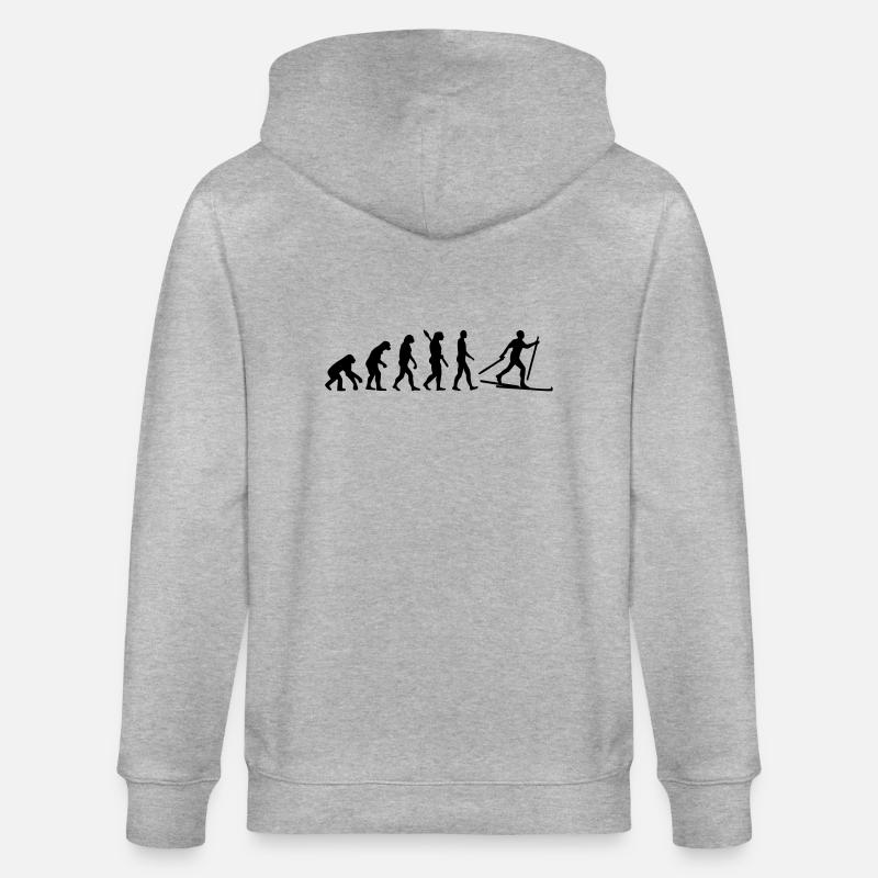 Évolution Ski de fond - Veste à capuche bio CULTIVATOR Stanley/Stella Unisexe - gris chiné