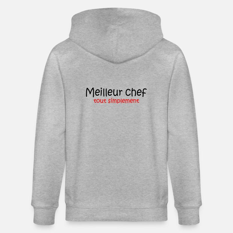 Meilleur chef tout simplement - Veste à capuche bio CULTIVATOR Stanley/Stella Unisexe - gris chiné